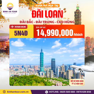 Du lịch Đài Loan mùa thu
