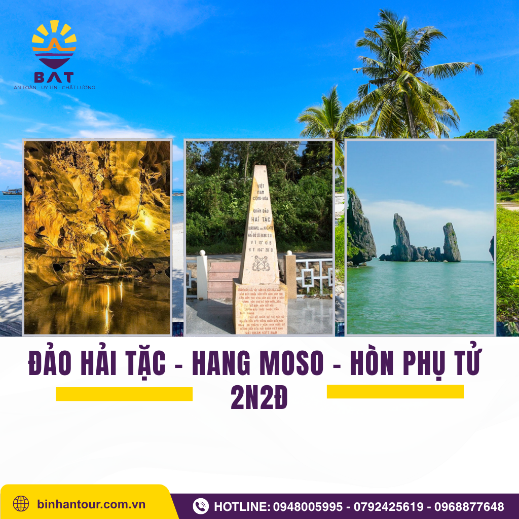 TOUR ĐẢO HẢI TẶC – HANG SOMO – BIỂN HÒN PHỤ TỬ 2 NGÀY 2 ĐÊM