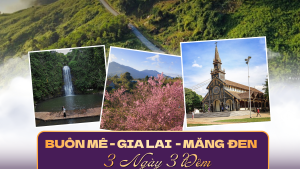 BUÔN MÊ - GIA LAI - MĂNG ĐEN 3N3Đ | THÁC PA SỸ - NHÀ THỜ GỖ KON TUM - THÁC DRAY SAP